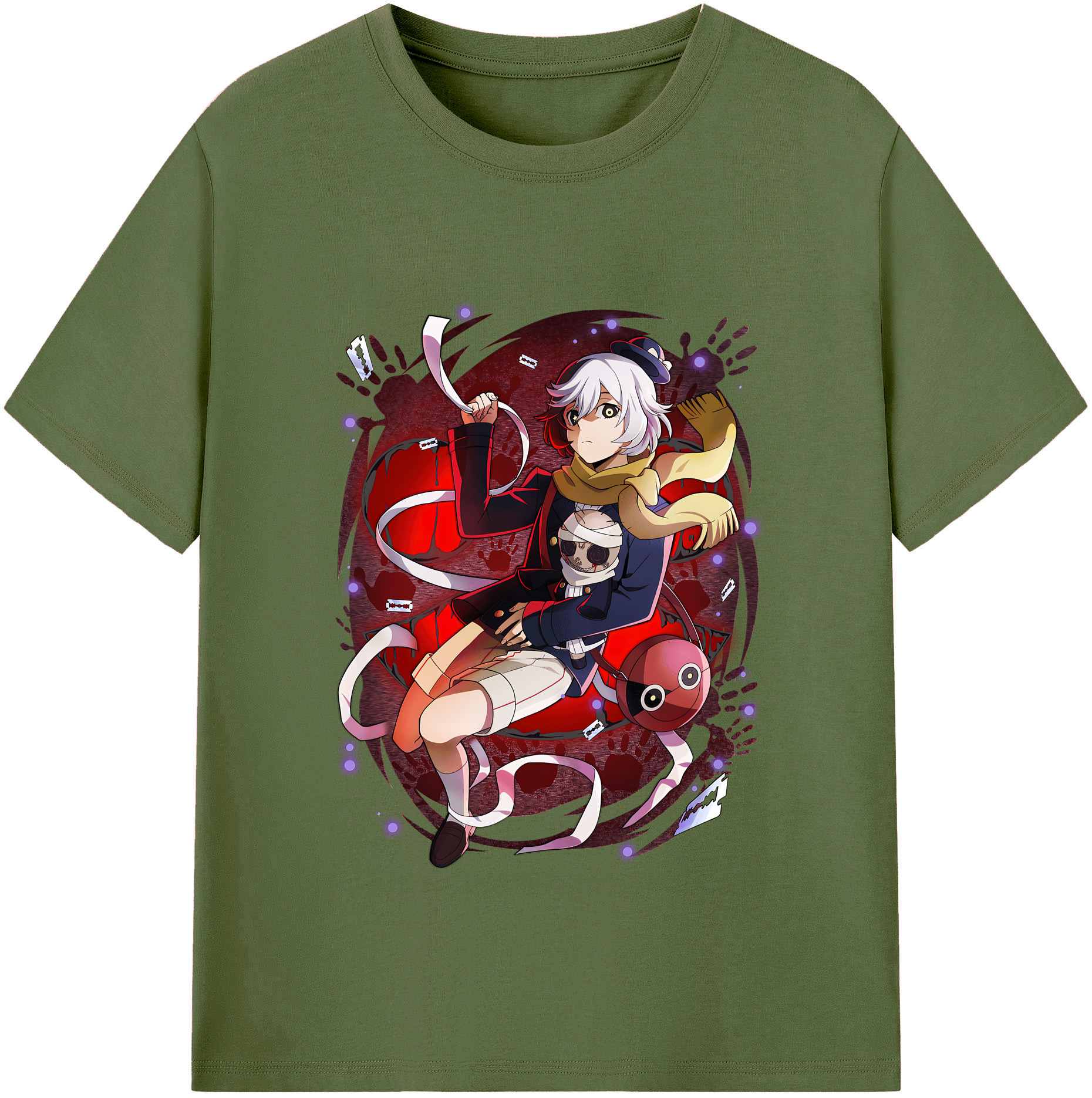 （画像用） 文豪ストレイドッグス Bungo Stray Dogs 綿100％半袖Tシャツ（フロントプリント）